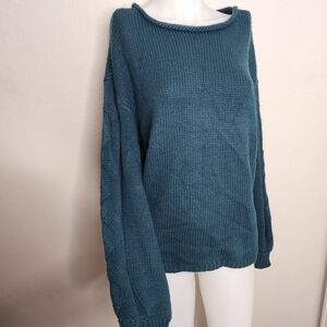 NWT LC Lauren Conrad Green Boatneck Sweater Size Medium